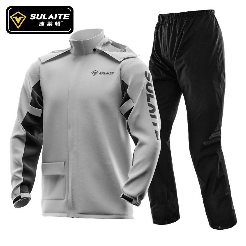 Cycling Rain Jacket Commute - SULAITE Motorcycle Raincoat Suit Men Outdoor