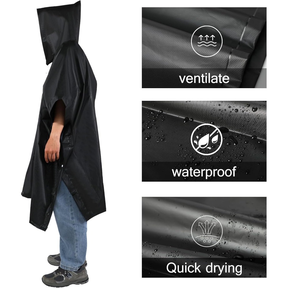Waterproof Rain Poncho Lightwe - Cycling Rain Jacket Commute 评论和价格